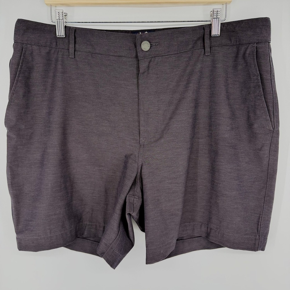 Faherty All Day 7" Shorts Belt Loops Men 38 Charcoal Grey Hybrid Stretch Outdoor